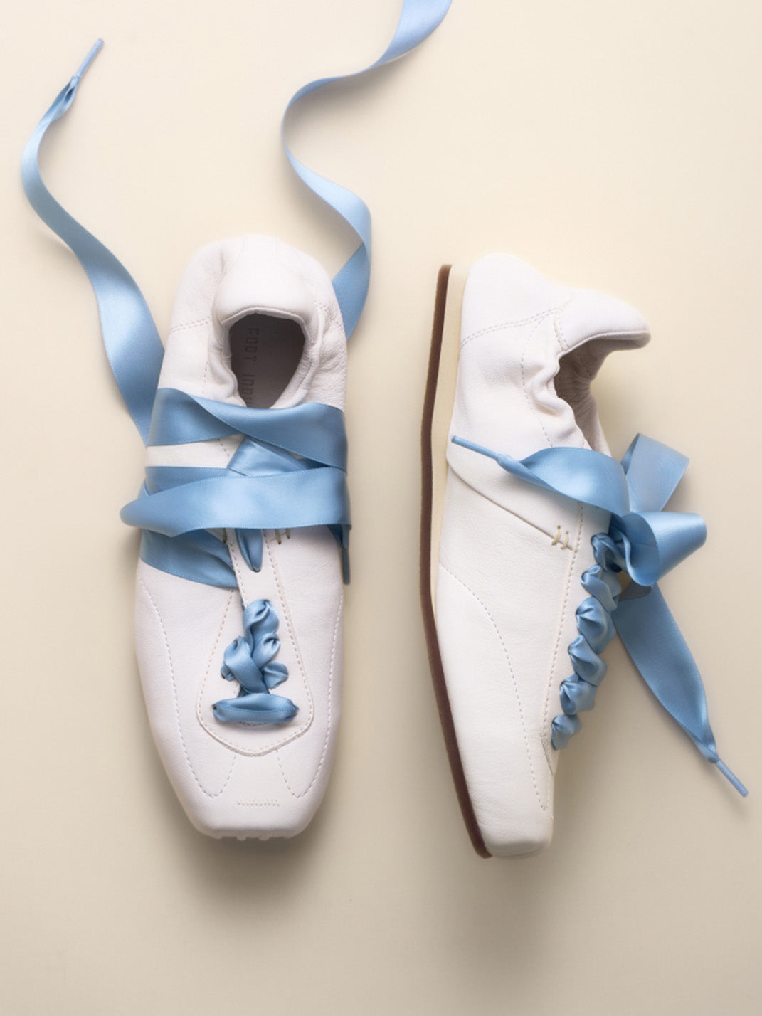 Ribbon-Laced Low-Profile Retro Trainers