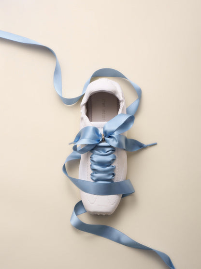Ribbon-Laced Low-Profile Retro Trainers