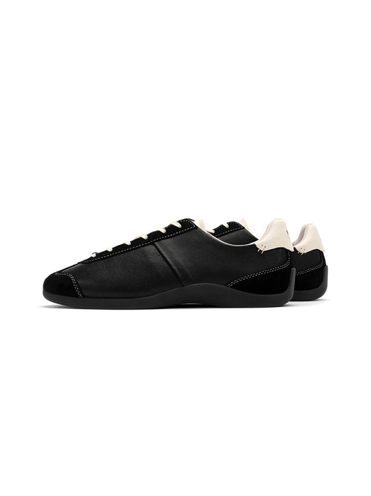 Ballet-Inspired Slim Leather-Look Trainers