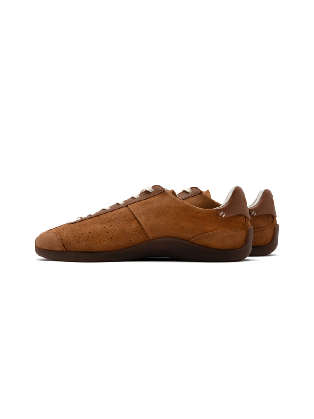 Ballet-Inspired Slim Leather-Look Trainers