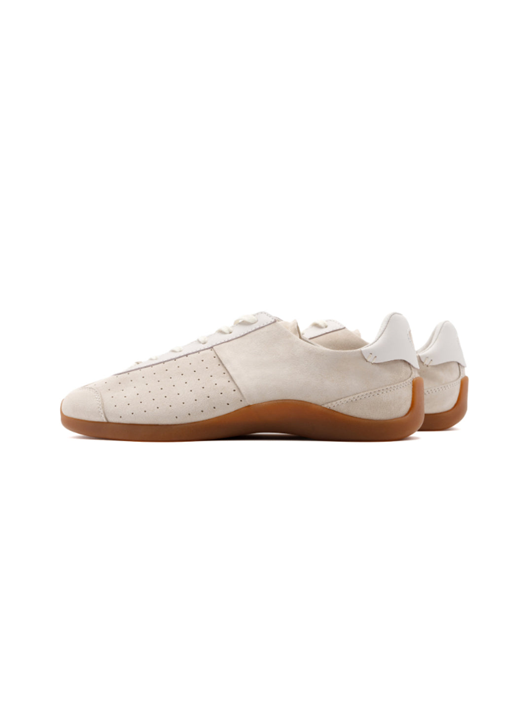 Ballet-Inspired Slim Leather-Look Trainers