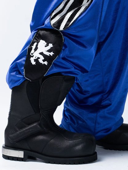 Armored Mid-Calf Leather Moto Boots
