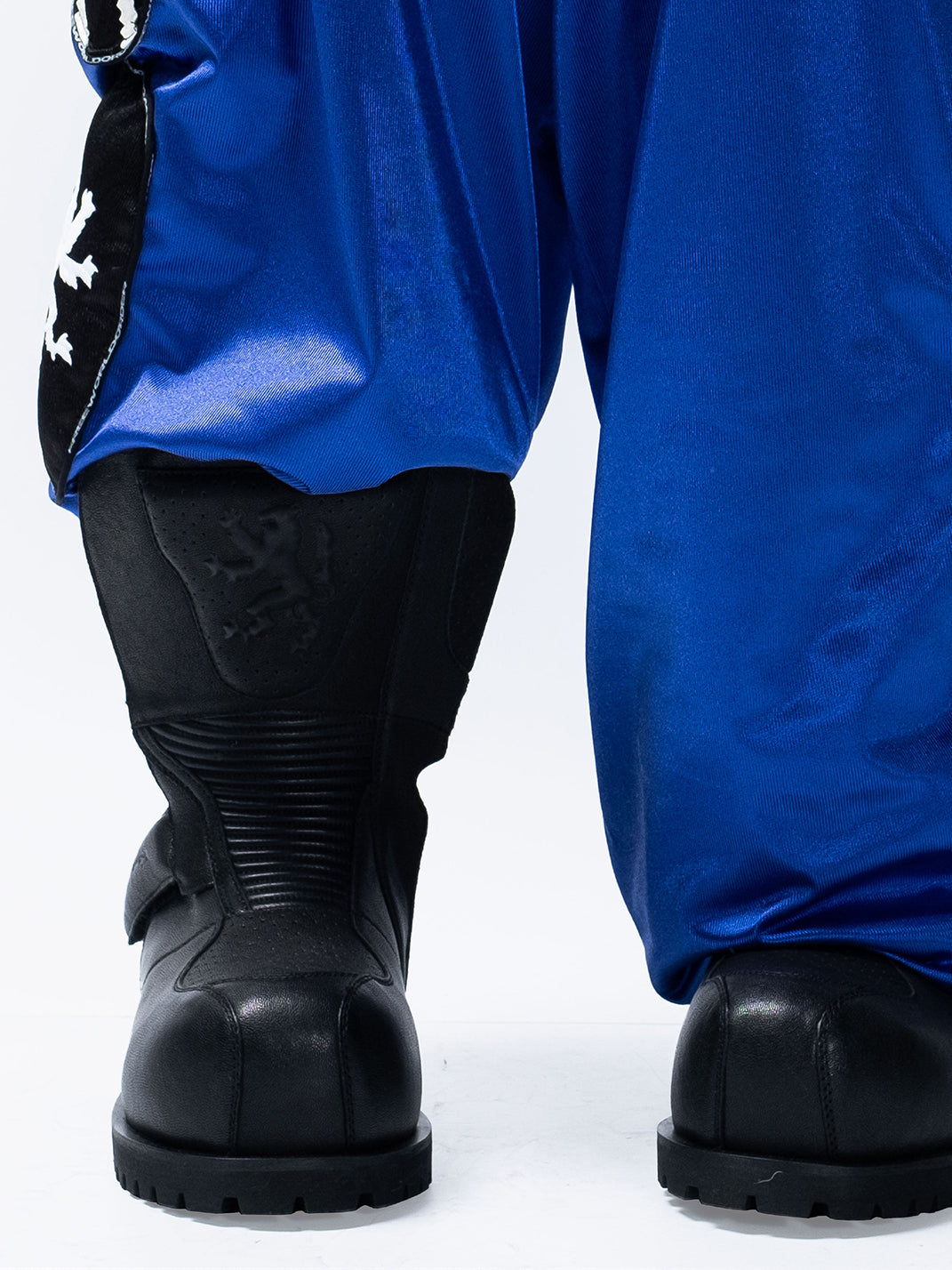 Armored Mid-Calf Leather Moto Boots