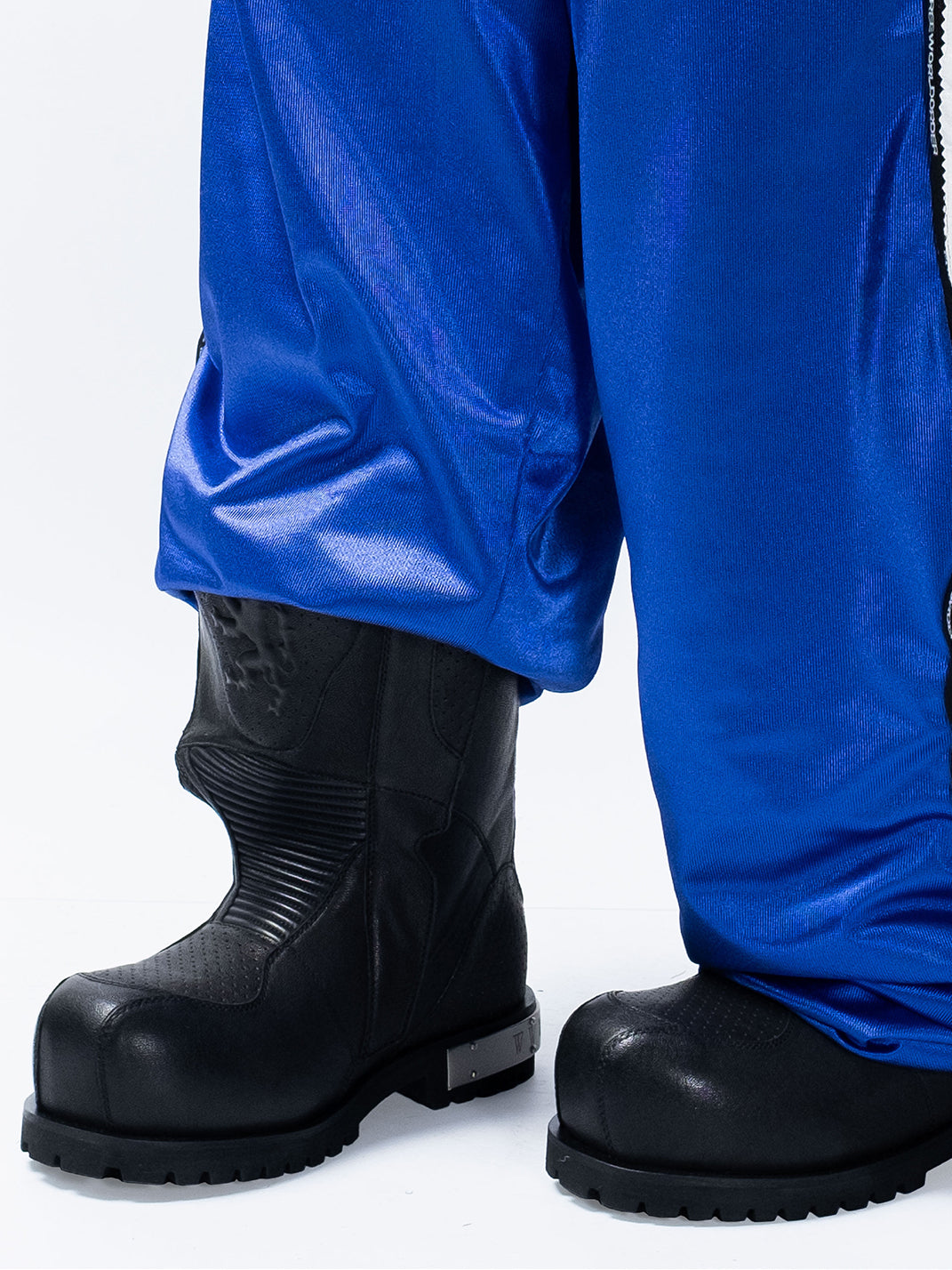 Armored Mid-Calf Leather Moto Boots