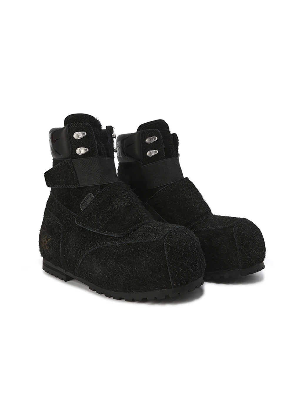 Suede-Strap Platform Winter Boots