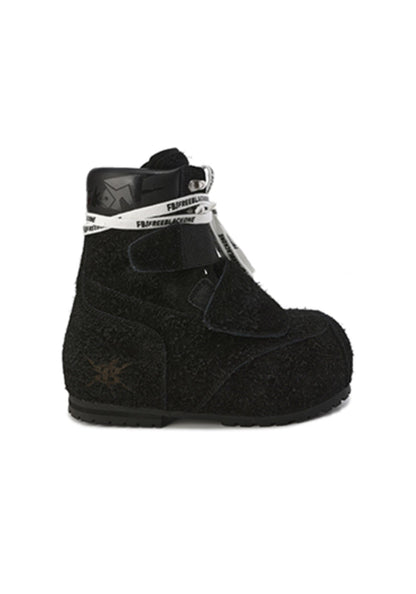 Suede-Strap Platform Winter Boots