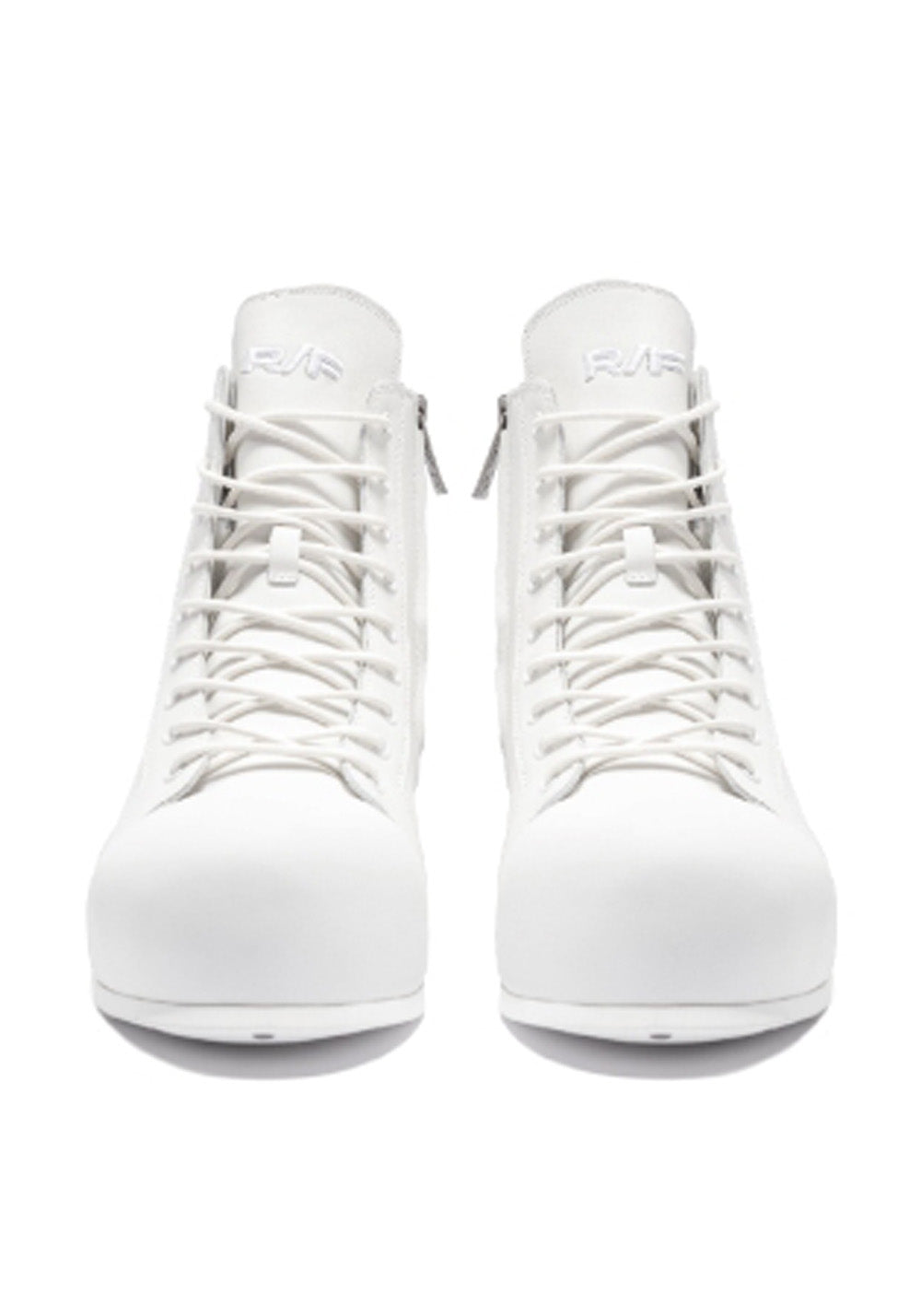 Open-Heel Leather High-Top Boots