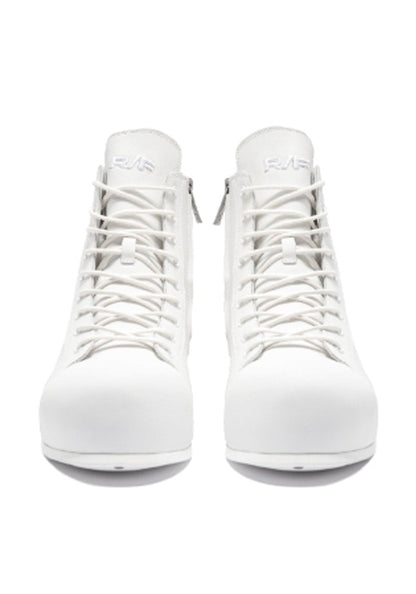 Open-Heel Leather High-Top Boots