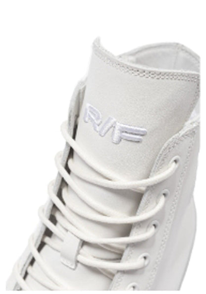 Open-Heel Leather High-Top Boots