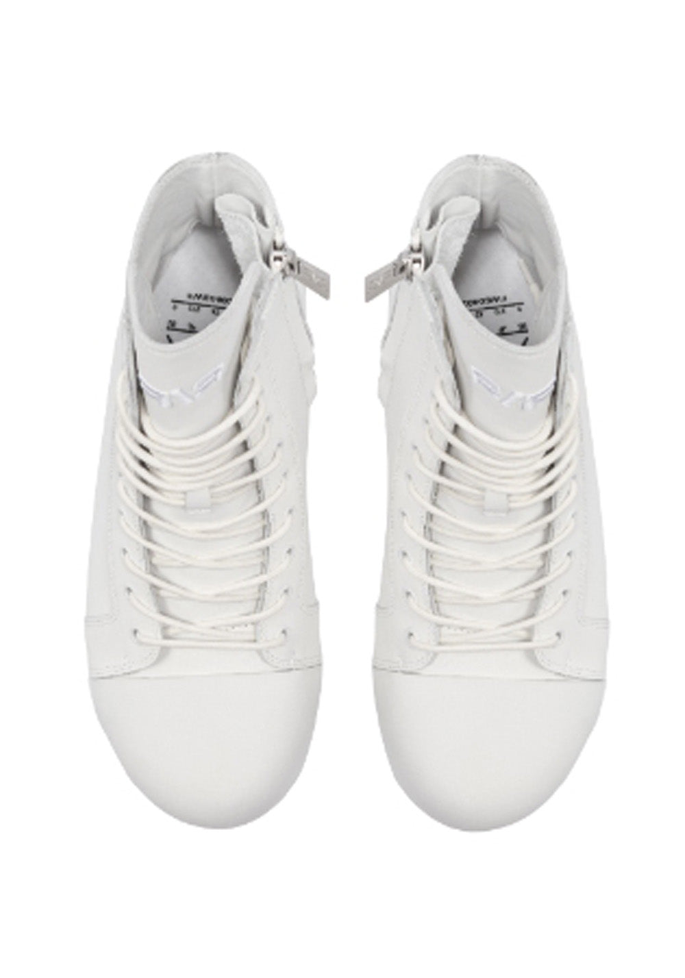 Open-Heel Leather High-Top Boots