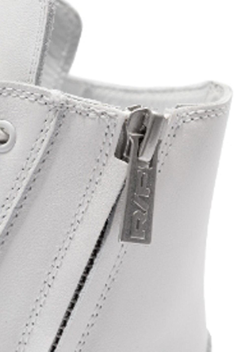 Open-Heel Leather High-Top Boots