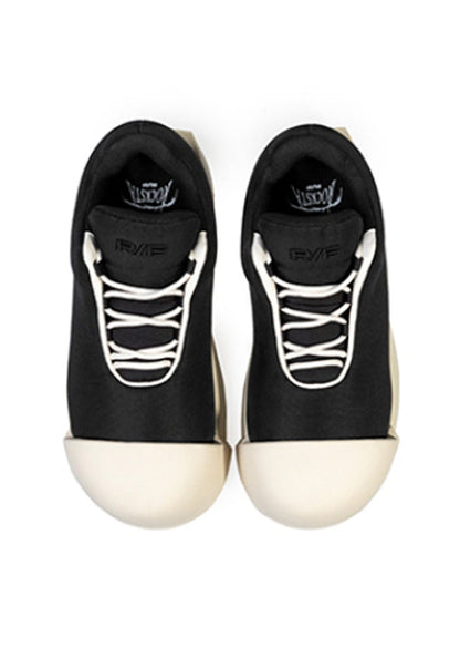Sculpted-Toe Platform Low Boots