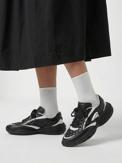 Quilted-Panel Low-Profile Sport Sneakers