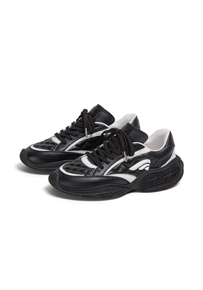 Quilted-Panel Low-Profile Sport Sneakers