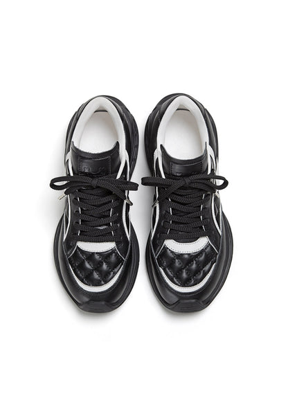 Quilted-Panel Low-Profile Sport Sneakers