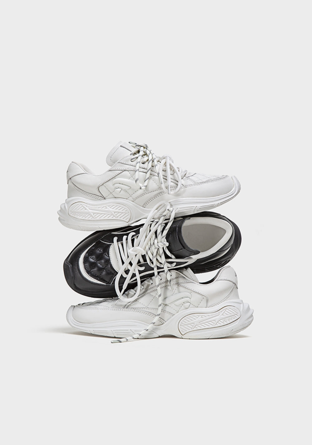 Quilted-Panel Low-Profile Sport Sneakers