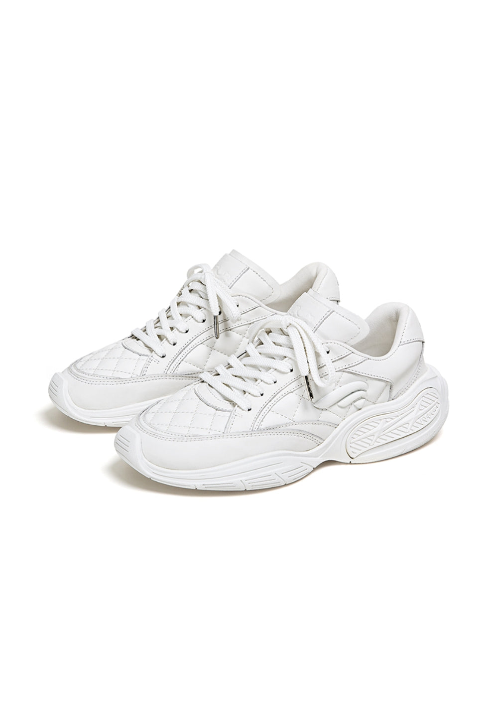 Quilted-Panel Low-Profile Sport Sneakers