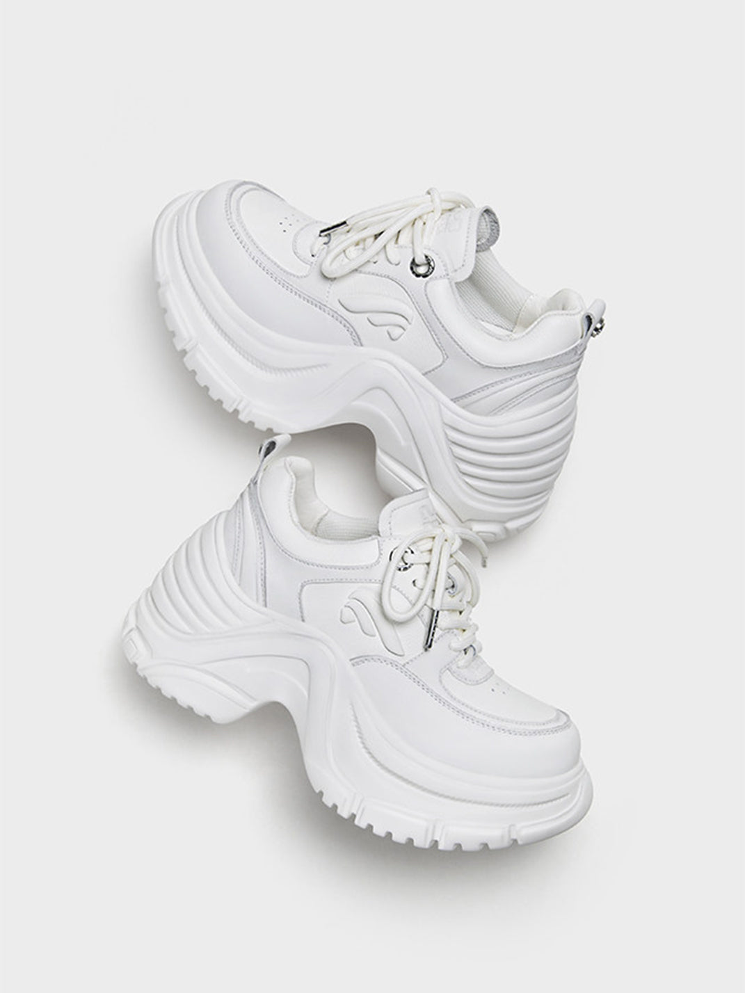 Sculpted-Wave Chunky Dad Sneakers