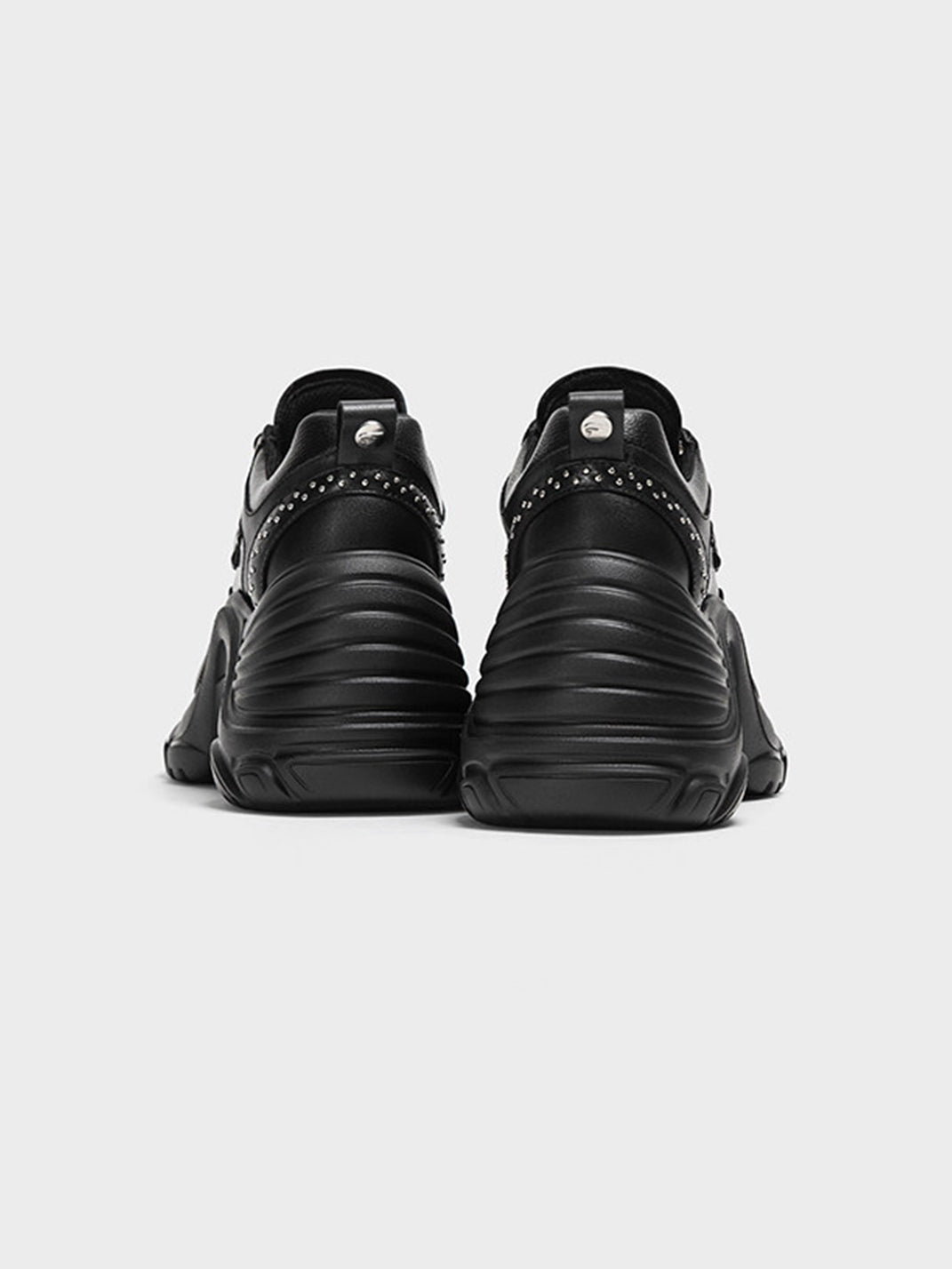 Studded Sculpted-Sole Platform Sneakers