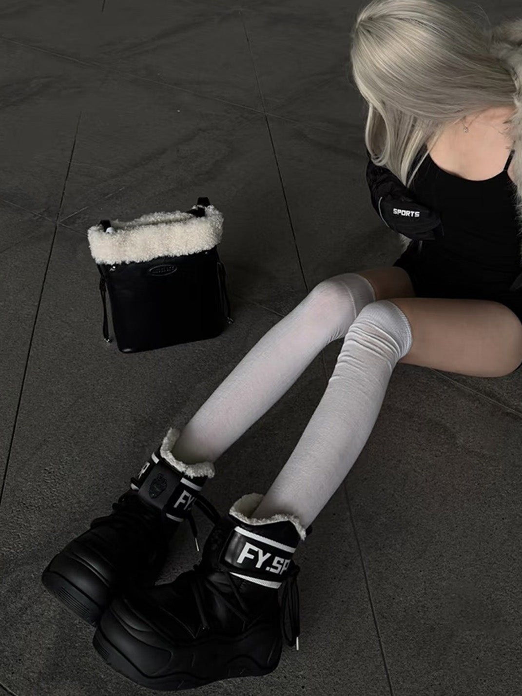 Faux-Fur Waterproof Chunky Moon Boots