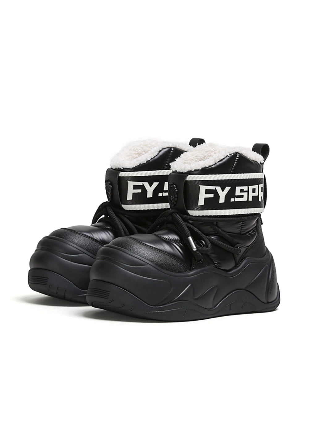 Faux-Fur Waterproof Chunky Moon Boots