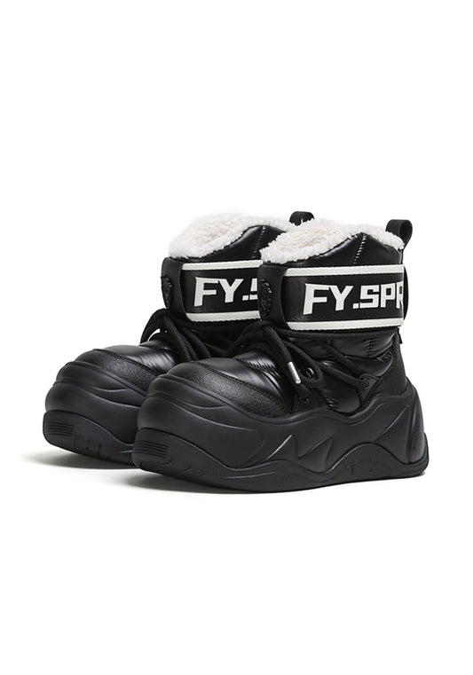 Faux-Fur Waterproof Chunky Moon Boots