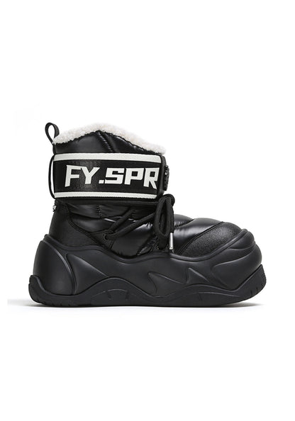 Faux-Fur Waterproof Chunky Moon Boots