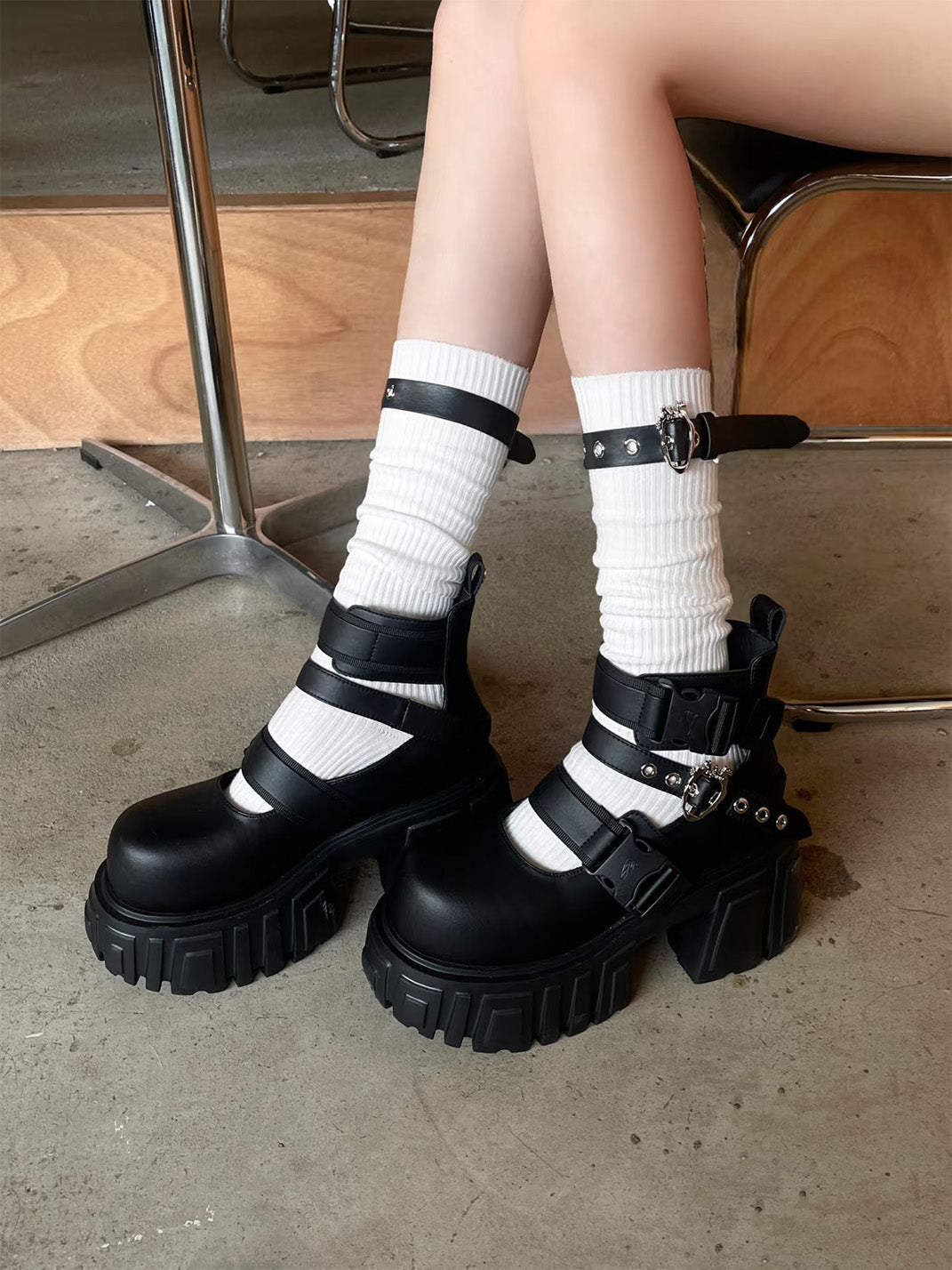 Night Queen 2.0 Buckled Platform Boots