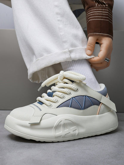 Geometric Panel Platform Runner Sneakers