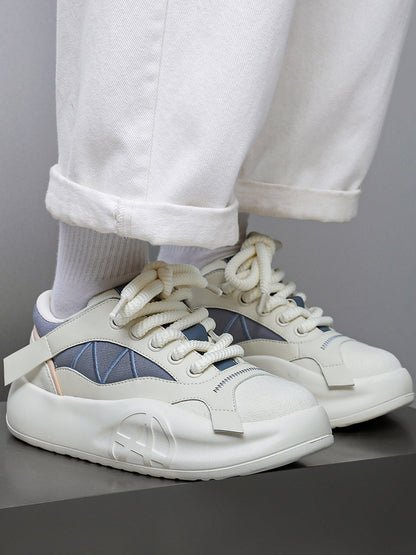 Geometric Panel Platform Runner Sneakers