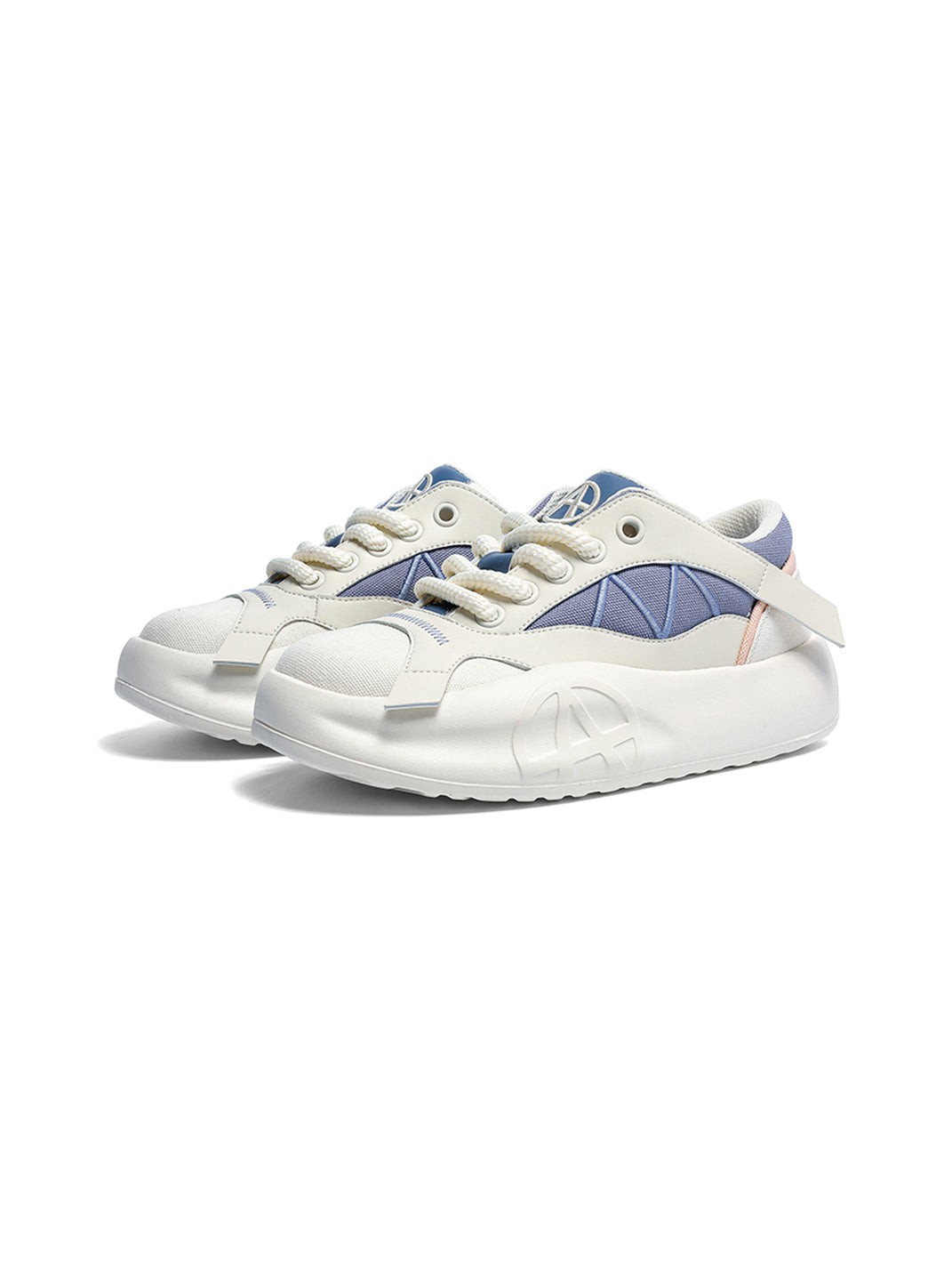 Geometric Panel Platform Runner Sneakers