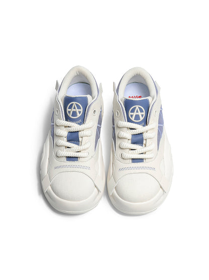 Geometric Panel Platform Runner Sneakers