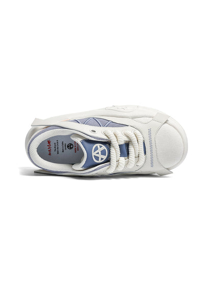 Geometric Panel Platform Runner Sneakers
