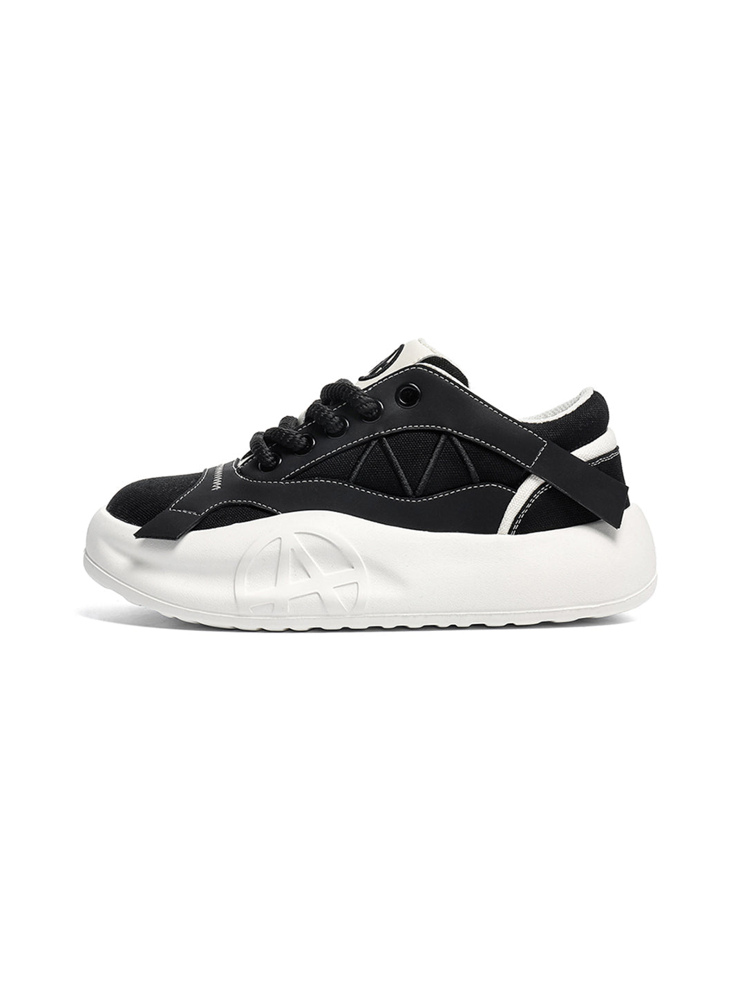 Geometric Panel Platform Runner Sneakers