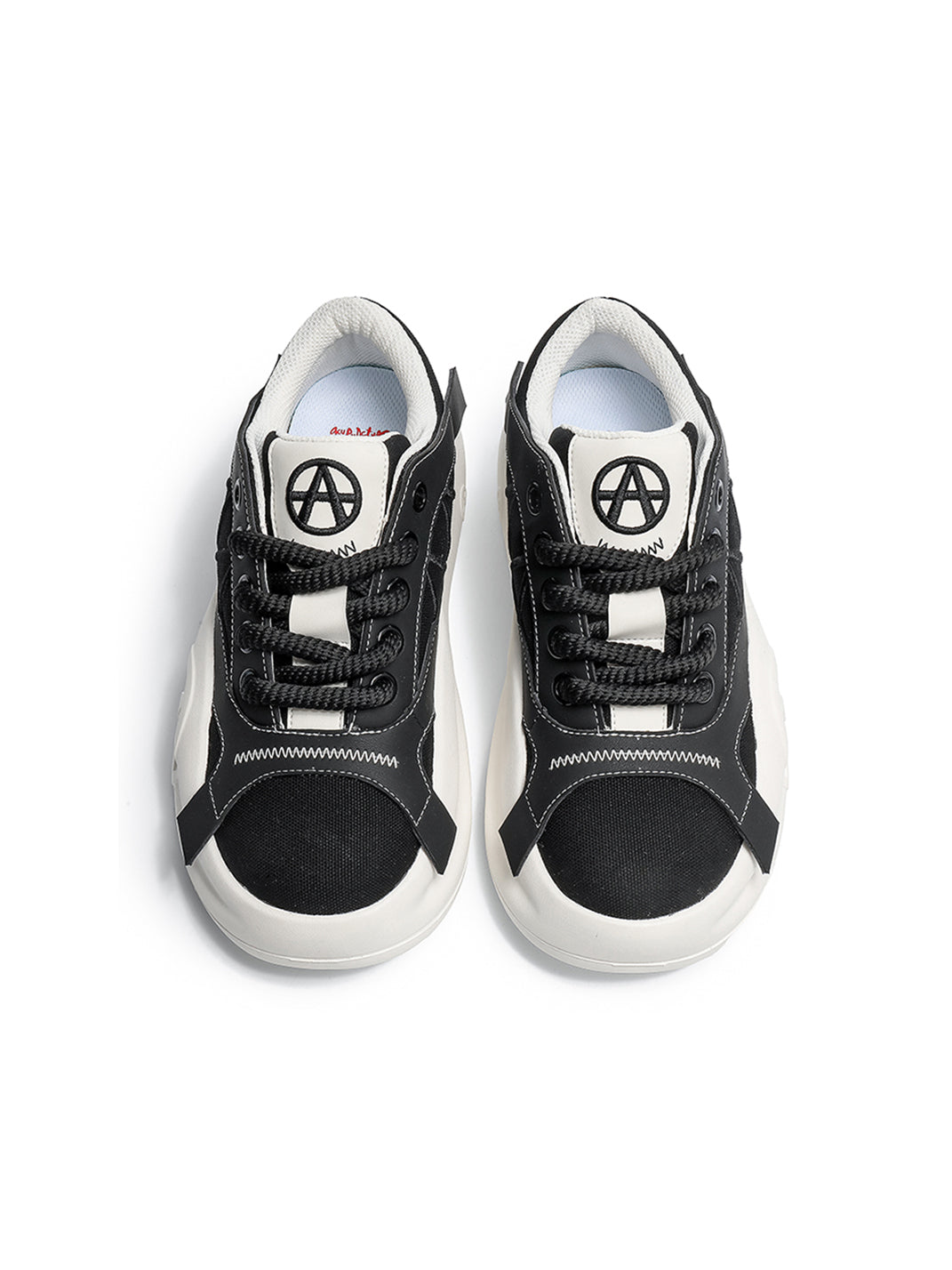 Geometric Panel Platform Runner Sneakers