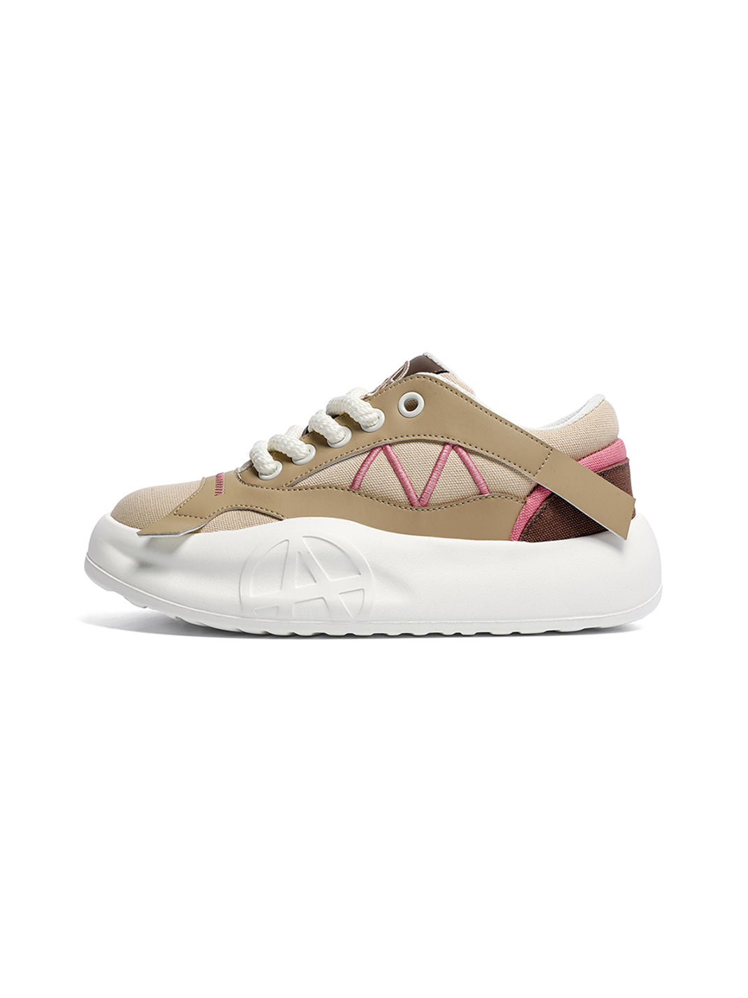Geometric Panel Platform Runner Sneakers