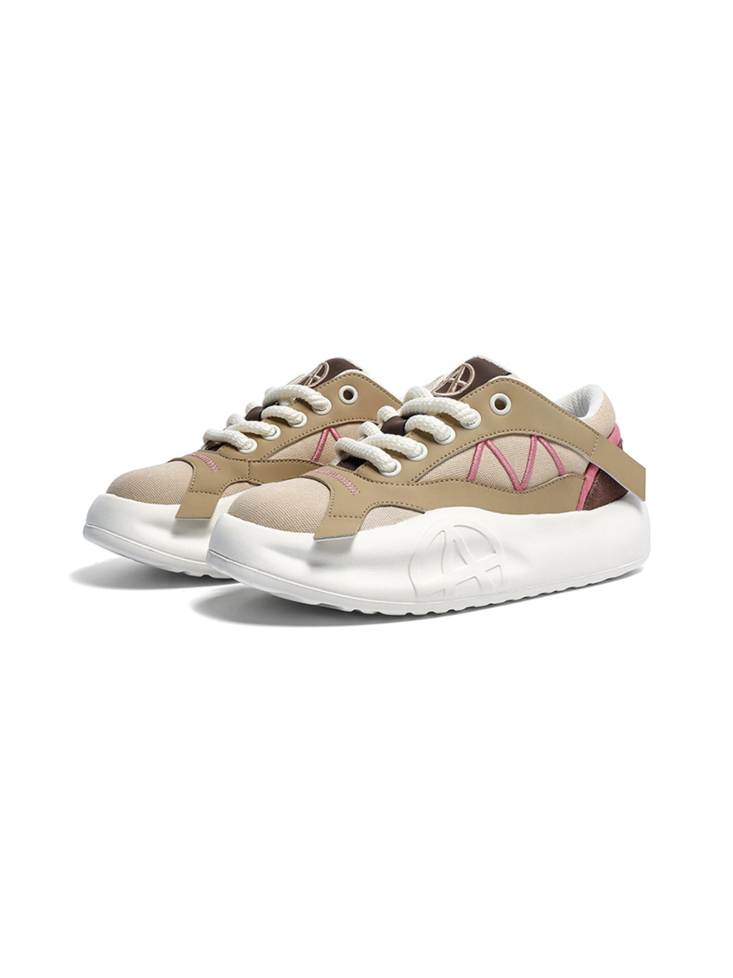 Geometric Panel Platform Runner Sneakers