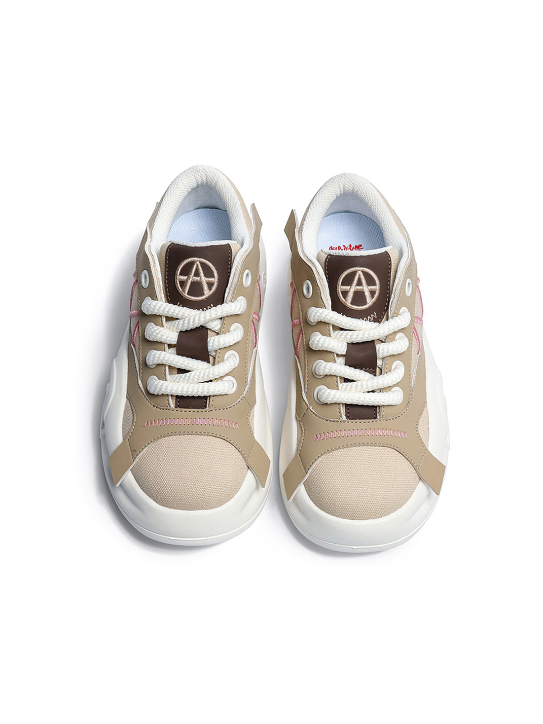 Geometric Panel Platform Runner Sneakers