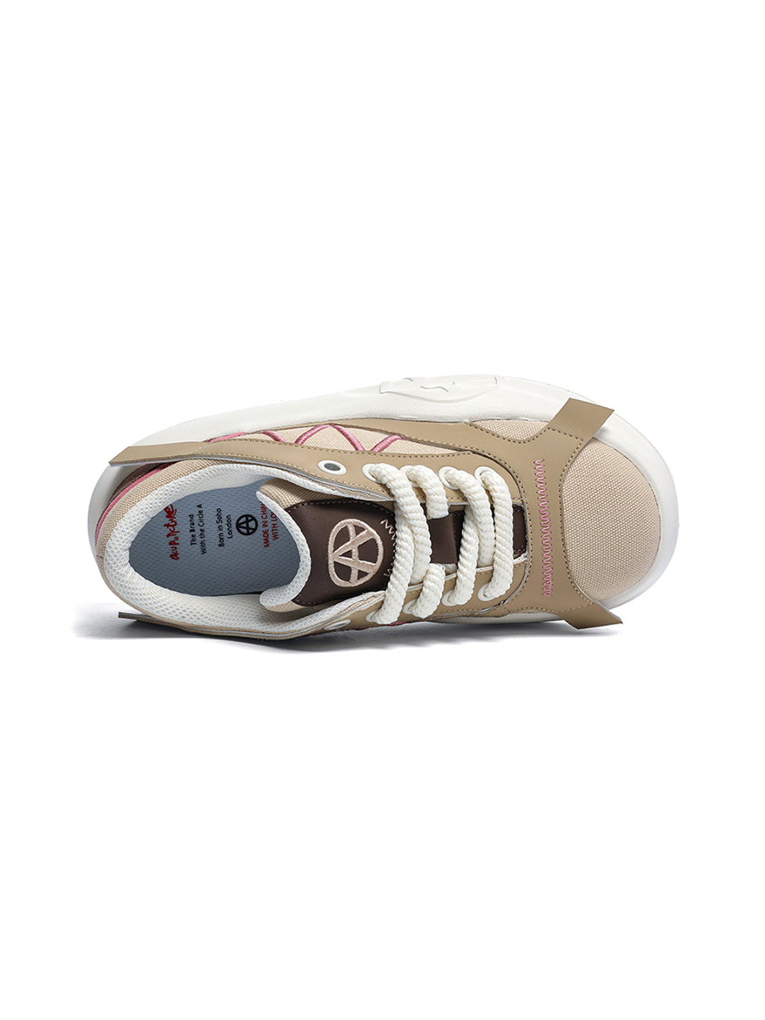 Geometric Panel Platform Runner Sneakers