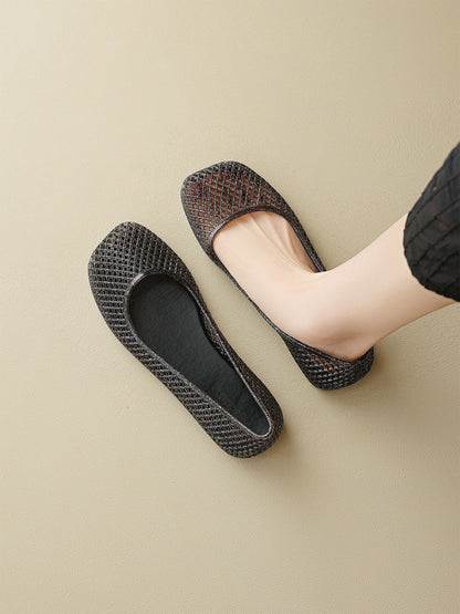Glitter Mesh Jelly Ballet Flats