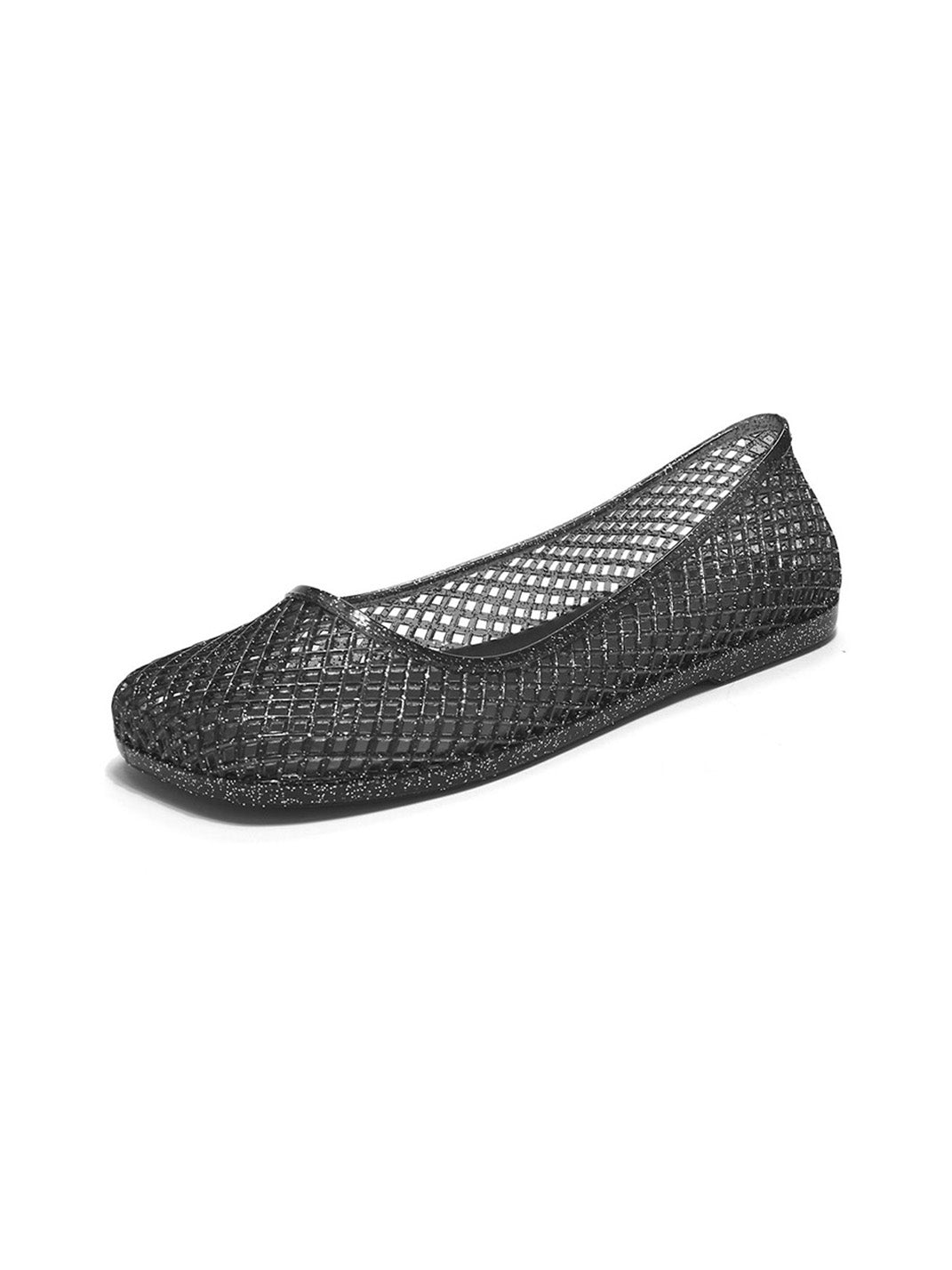 Glitter Mesh Jelly Ballet Flats