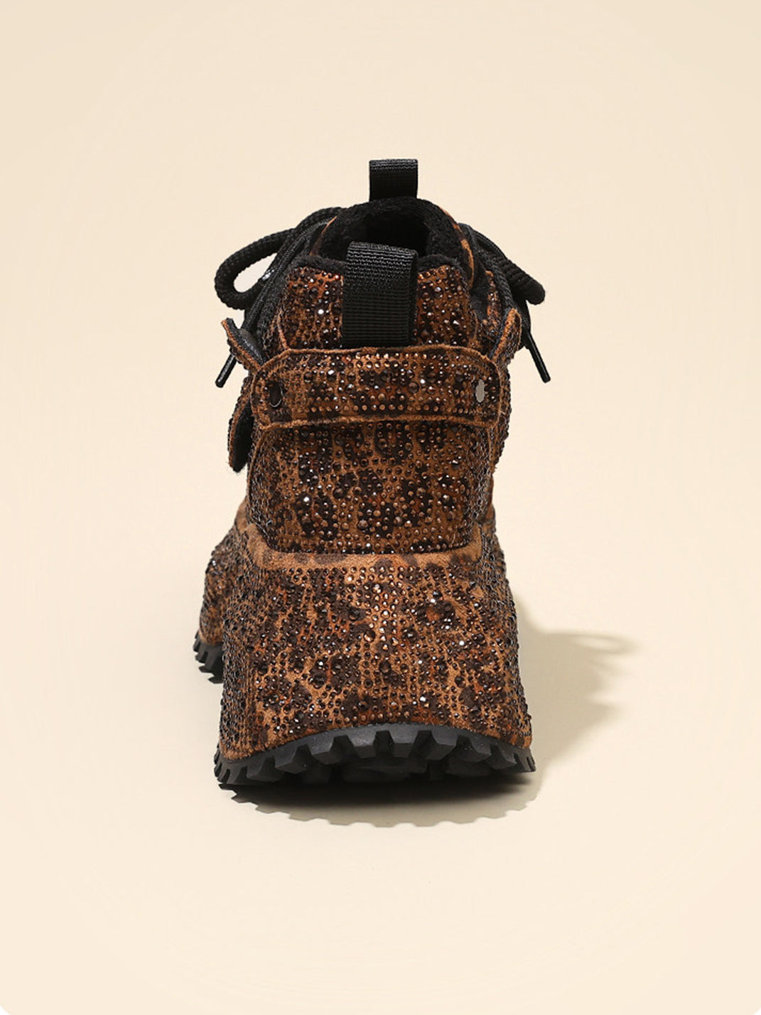 Rhinestone Leopard Platform Sneakers
