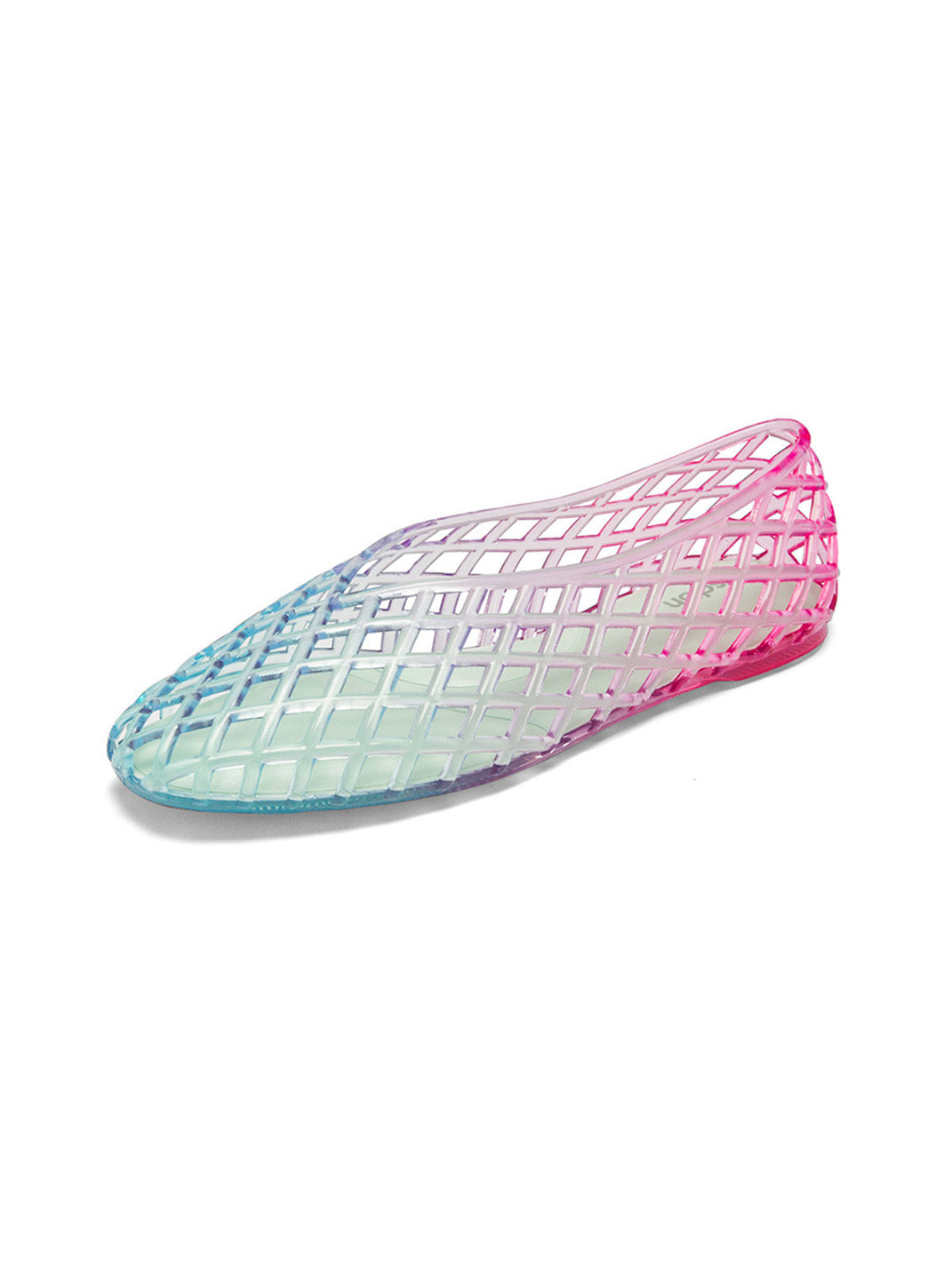 Gradient Rainbow Jelly Ballet Flats