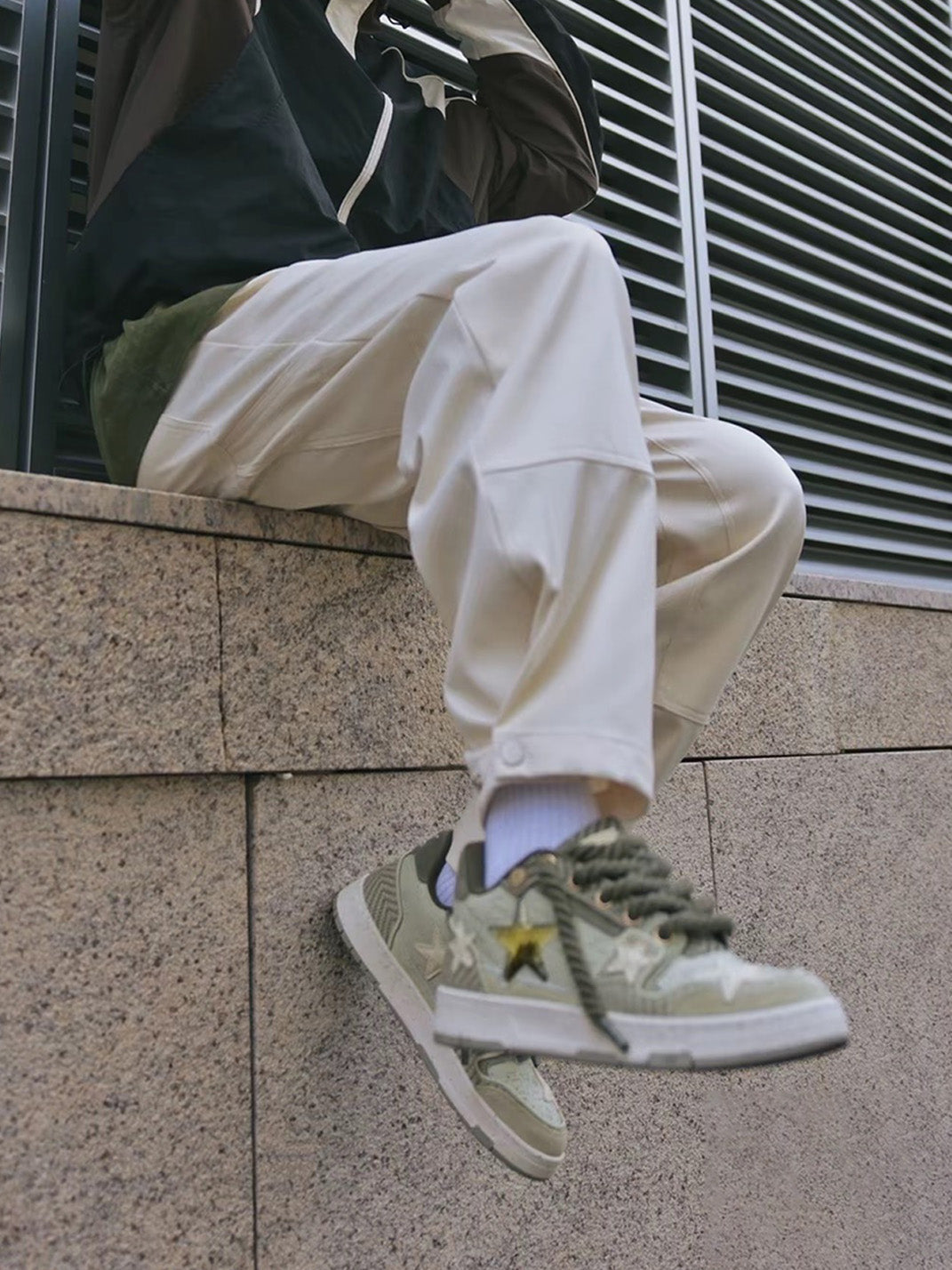 Green Longjing Tea Star Sneakers