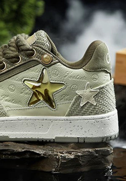 Green Longjing Tea Star Sneakers