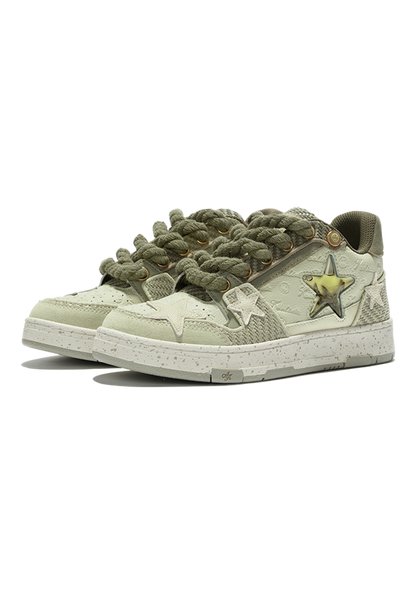 Green Longjing Tea Star Sneakers