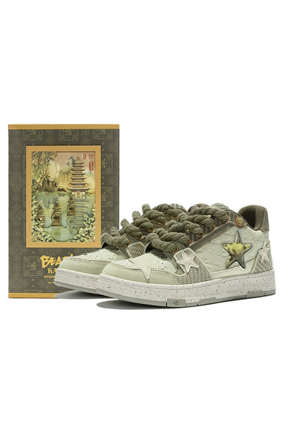 Green Longjing Tea Star Sneakers