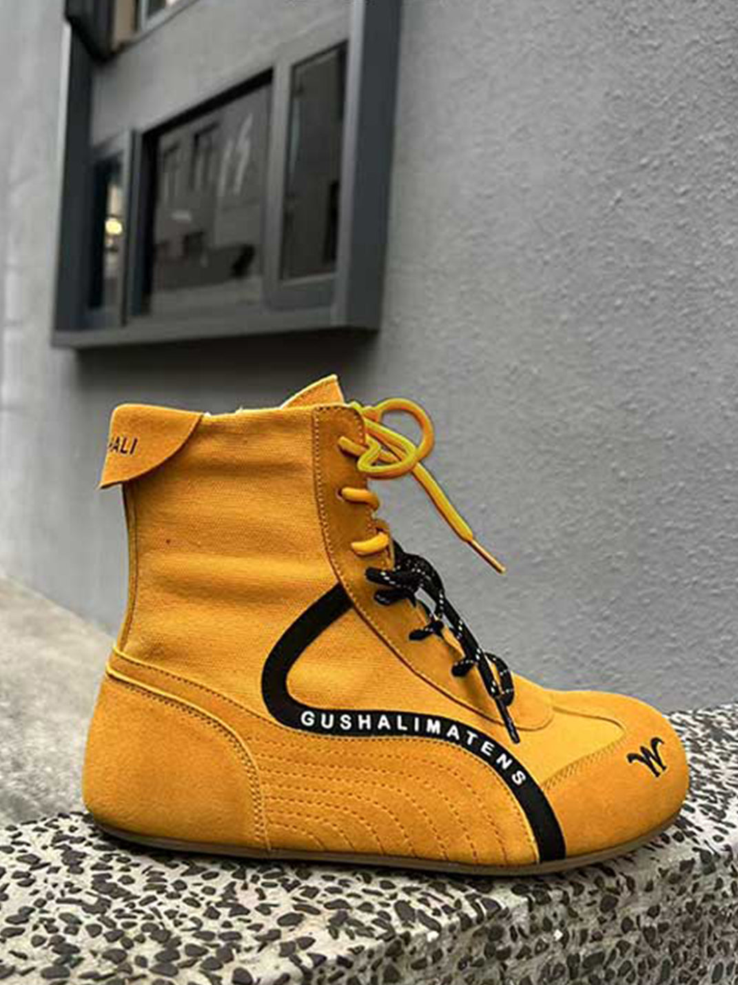 Double-Lace Suede Racing Training Boots
