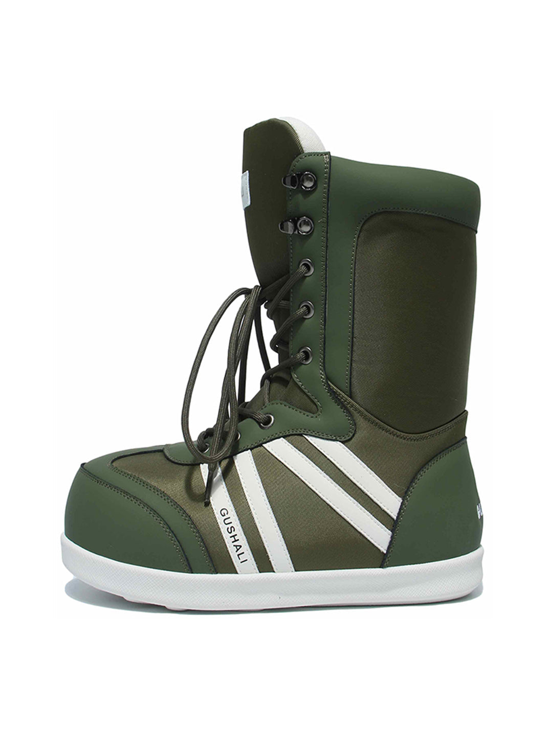 Fleece-Lined Graphic Lace-Up Snow Boots