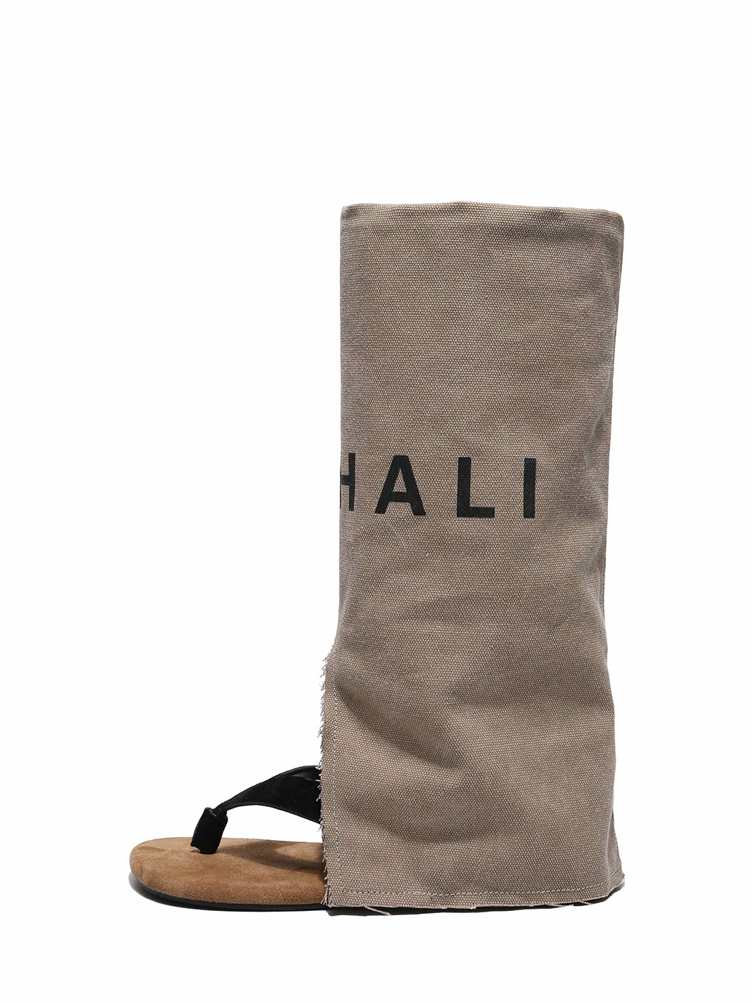 Split-Toe Suede Western Sandal Boots